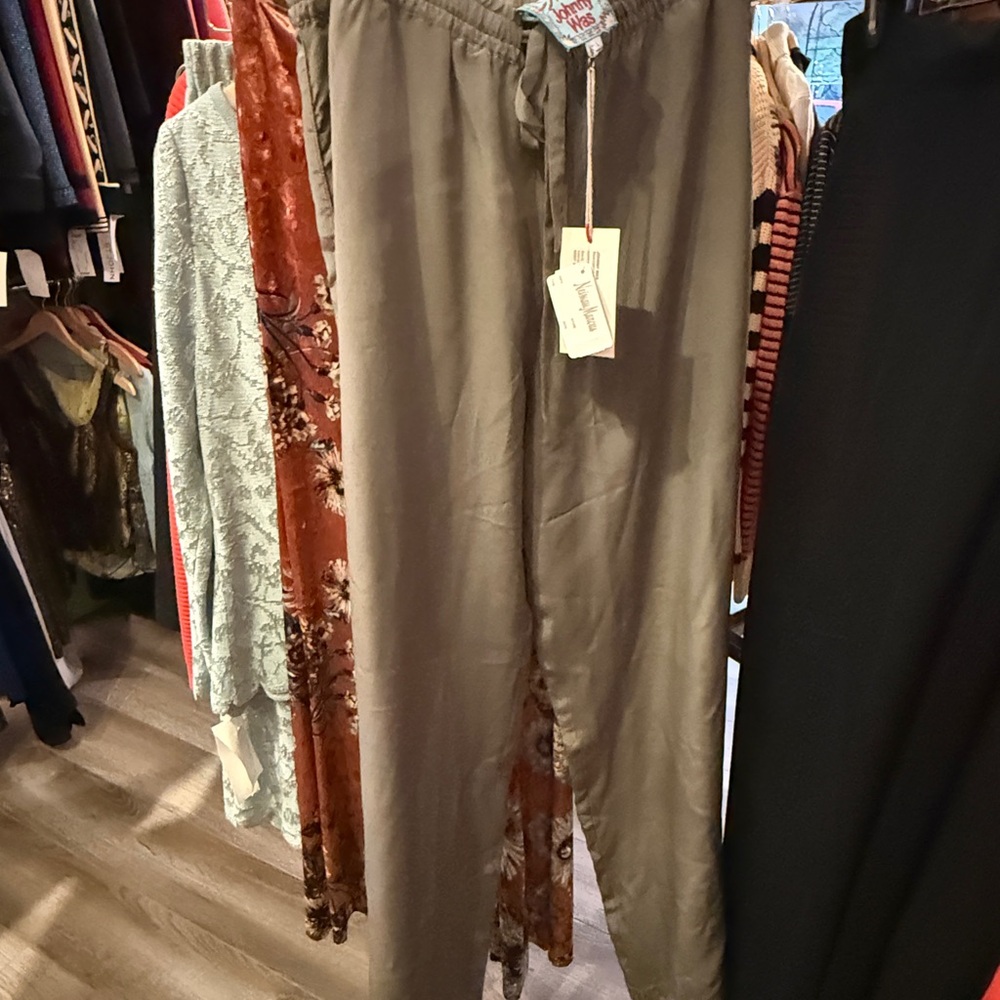 Johnny Was ILLARIA Pants XL Camo Green Casual Pants New